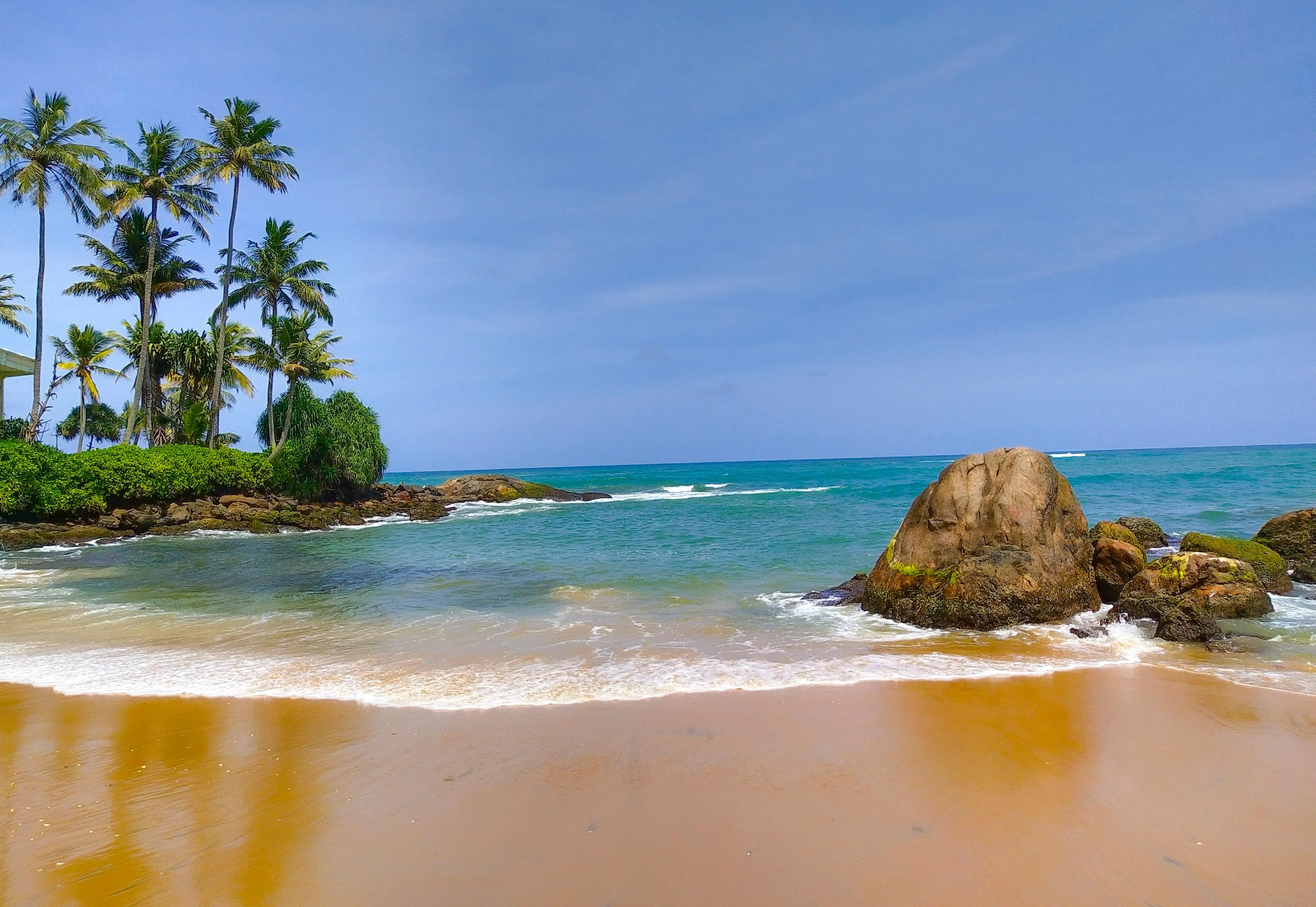 Beachfront deck overlooking Mount Lavinia beach