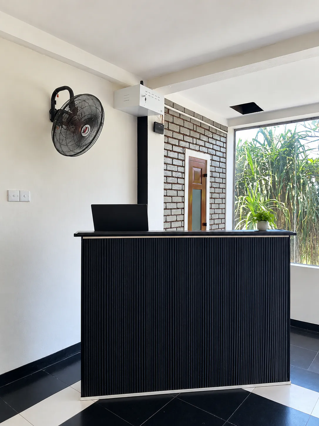 Writing desk by the garden window